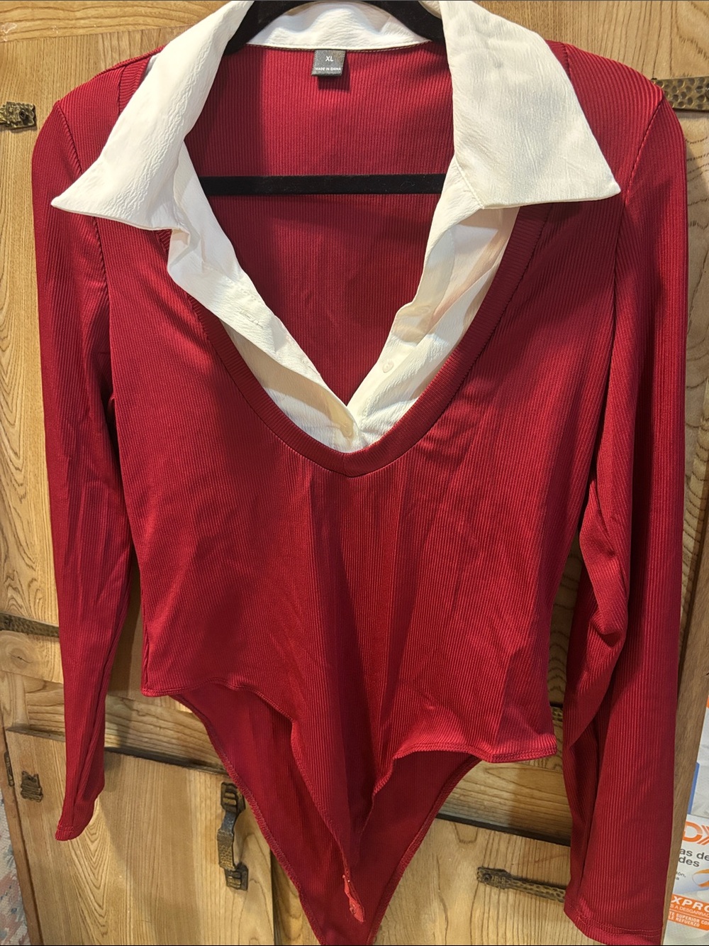 Burgundy bodysuit suit size XL